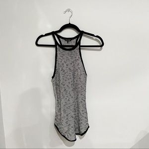 Dynamite Black & White Tunic High Neck Tank